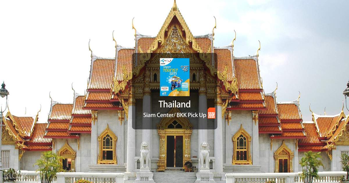 DTAC Happy Tourist 4G SIM Card (Bangkok Airports Pick Up) for Thailand